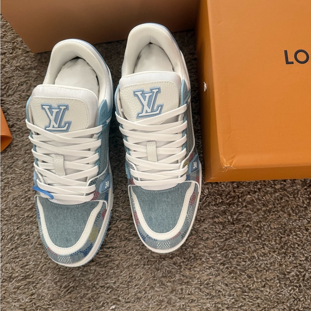 Louis Vuitton Blue Denim LV Low-Top Sneakers